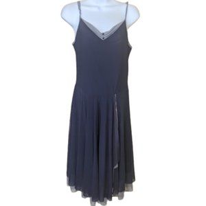 Dark Blue Fit and Flare Sleeveless Dress Fits Size Large